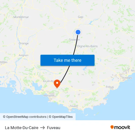 La Motte-Du-Caire to Fuveau map