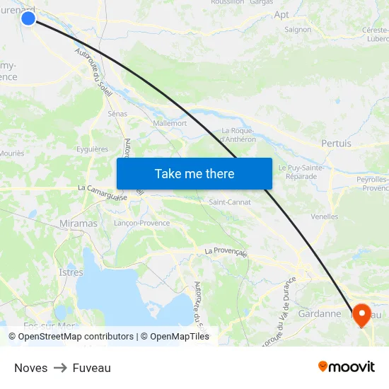 Noves to Fuveau map