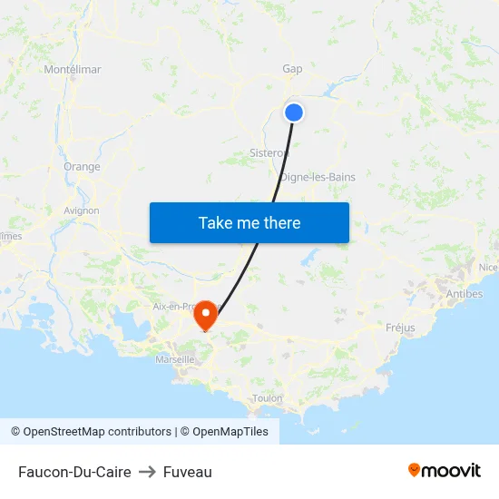 Faucon-Du-Caire to Fuveau map