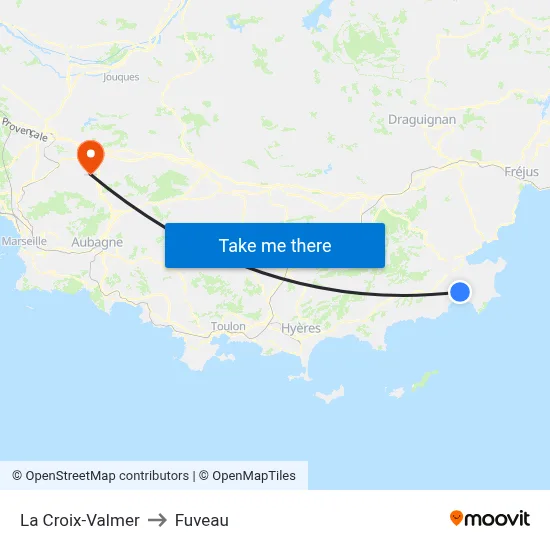 La Croix-Valmer to Fuveau map