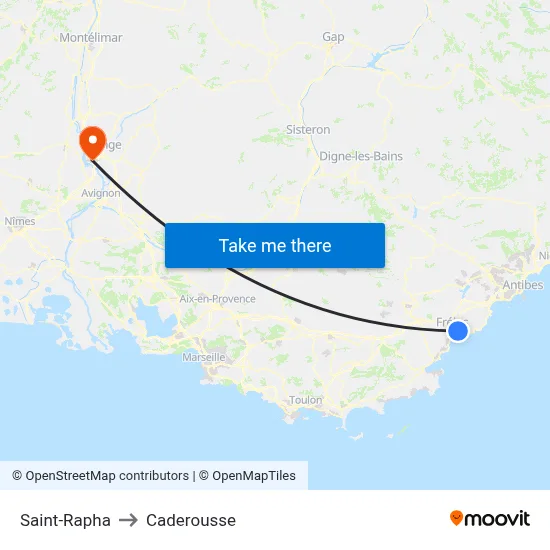 Saint-Rapha to Caderousse map