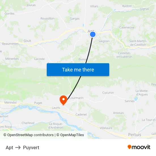 Apt to Puyvert map