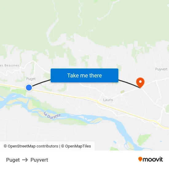 Puget to Puyvert map