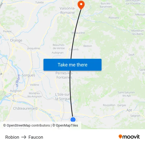 Robion to Faucon map