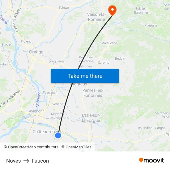 Noves to Faucon map