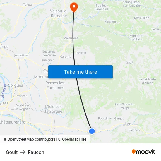 Goult to Faucon map