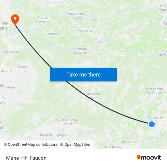 Mane to Faucon map