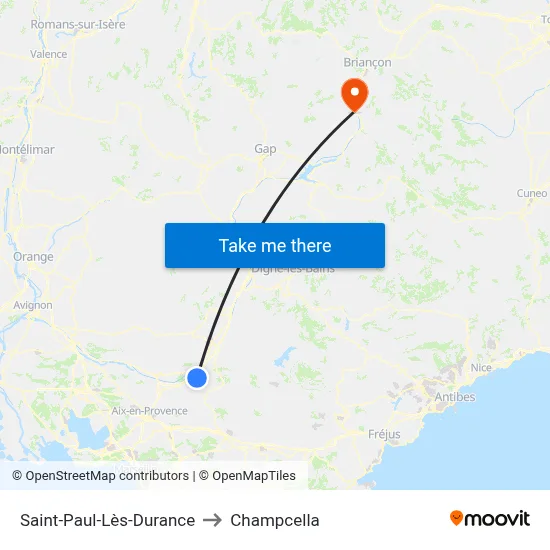 Saint-Paul-Lès-Durance to Champcella map