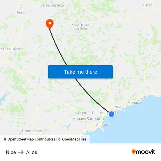 Nice to Allos map