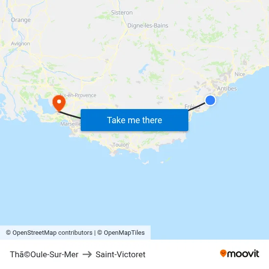 Thã©Oule-Sur-Mer to Saint-Victoret map