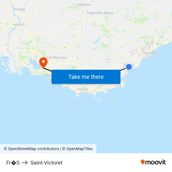 Fr�S to Saint-Victoret map