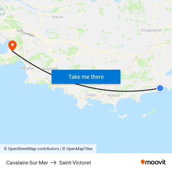 Cavalaire-Sur-Mer to Saint-Victoret map