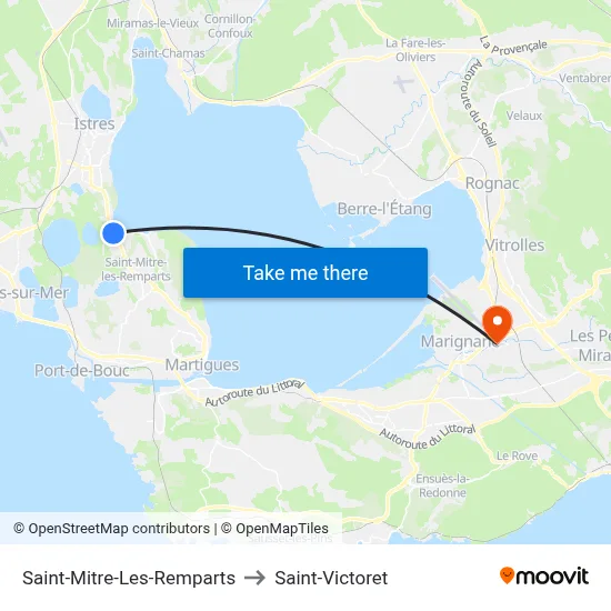 Saint-Mitre-Les-Remparts to Saint-Victoret map