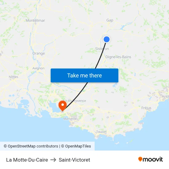 La Motte-Du-Caire to Saint-Victoret map
