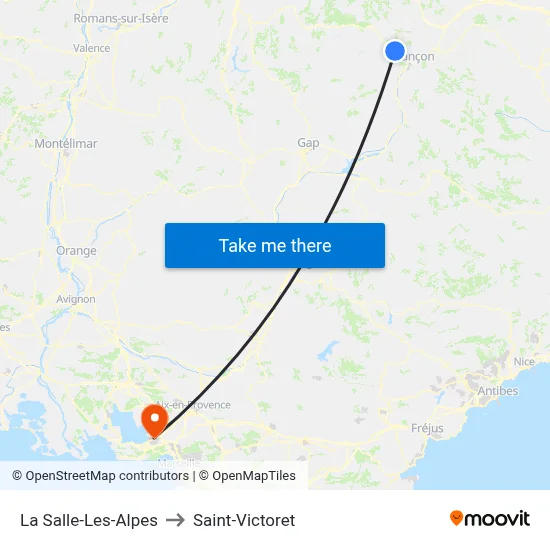 La Salle-Les-Alpes to Saint-Victoret map