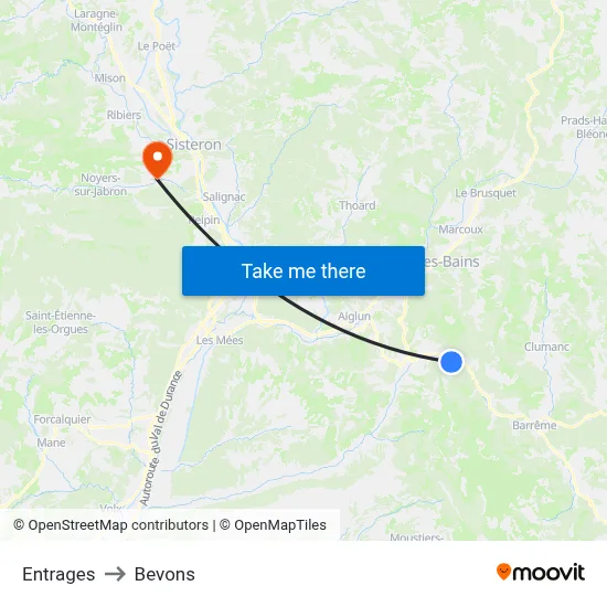 Entrages to Bevons map