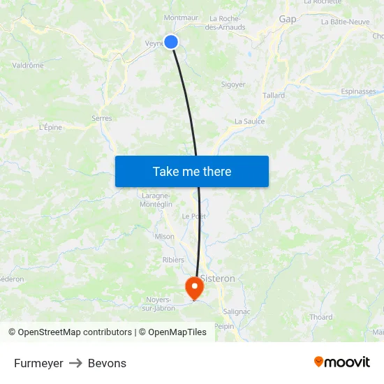 Furmeyer to Bevons map