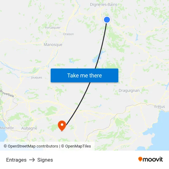 Entrages to Signes map