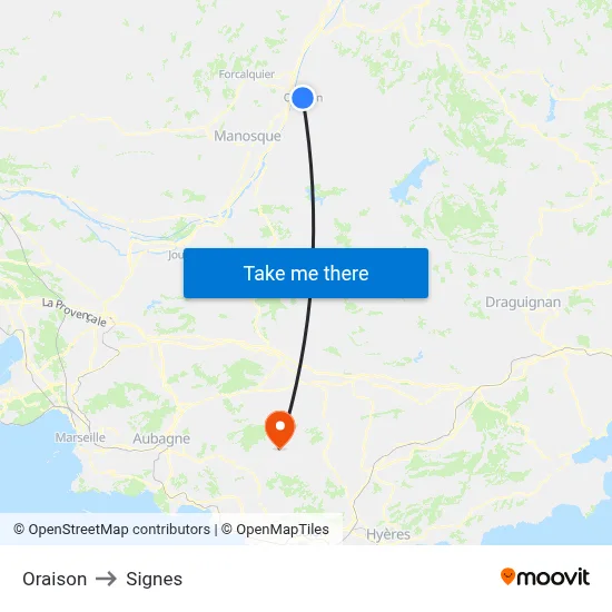 Oraison to Signes map