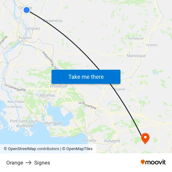Orange to Signes map