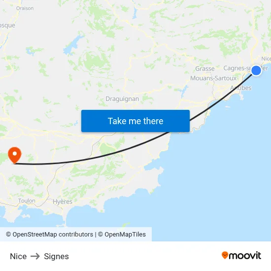 Nice to Signes map