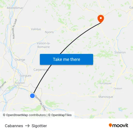 Cabannes to Sigottier map