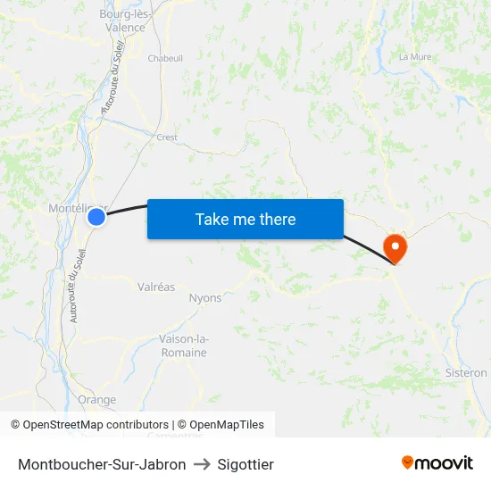 Montboucher-Sur-Jabron to Sigottier map