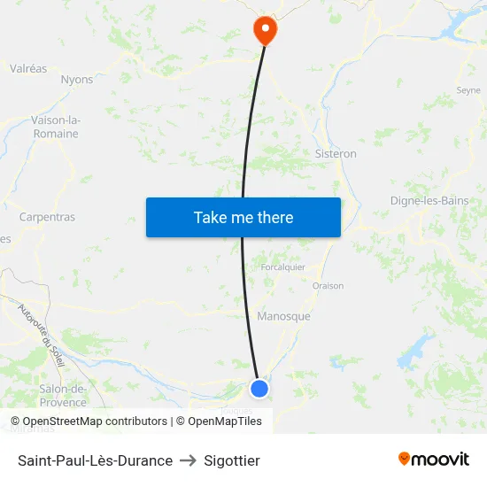 Saint-Paul-Lès-Durance to Sigottier map
