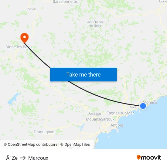 ÃˆZe to Marcoux map