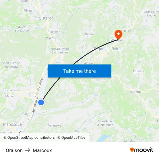 Oraison to Marcoux map