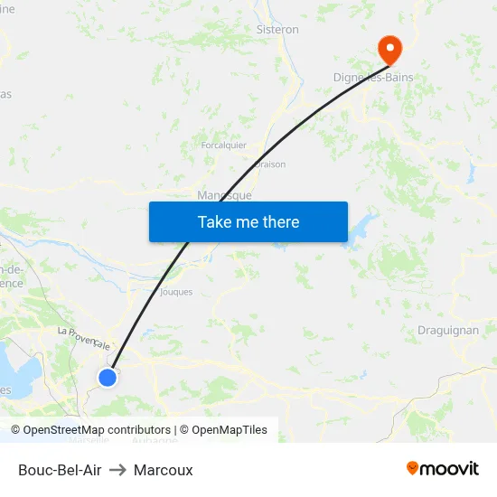 Bouc-Bel-Air to Marcoux map