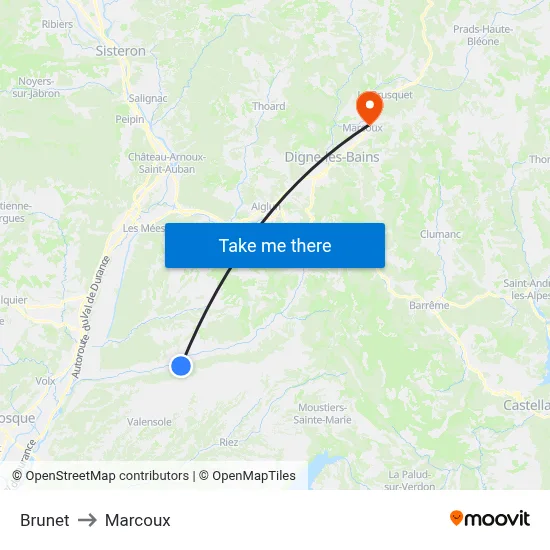Brunet to Marcoux map