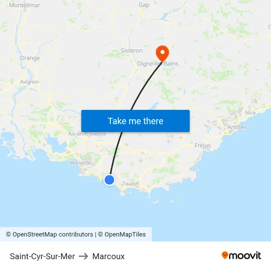 Saint-Cyr-Sur-Mer to Marcoux map