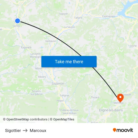 Sigottier to Marcoux map