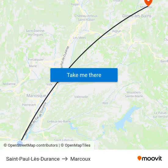 Saint-Paul-Lès-Durance to Marcoux map
