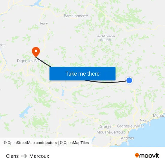 Clans to Marcoux map