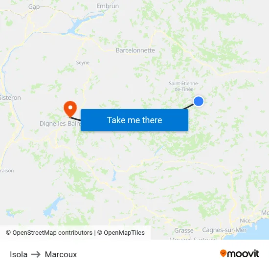 Isola to Marcoux map