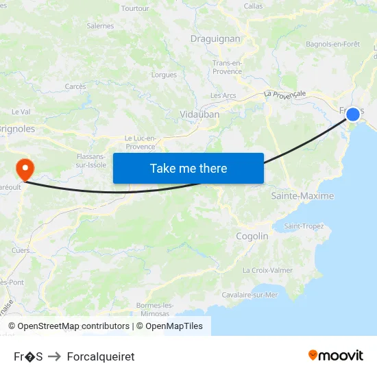 Fr�S to Forcalqueiret map
