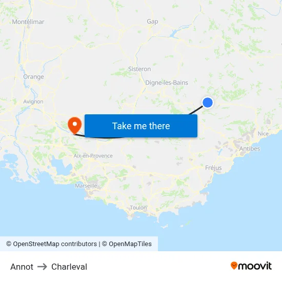 Annot to Charleval map