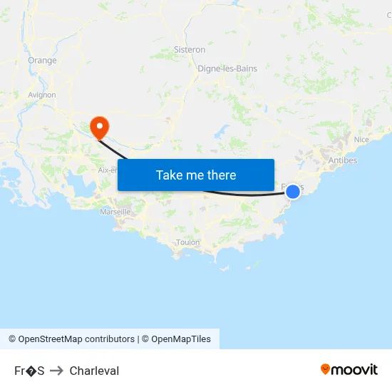 Fr�S to Charleval map