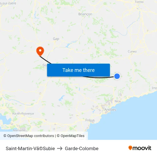 Saint-Martin-Vã©Subie to Garde-Colombe map