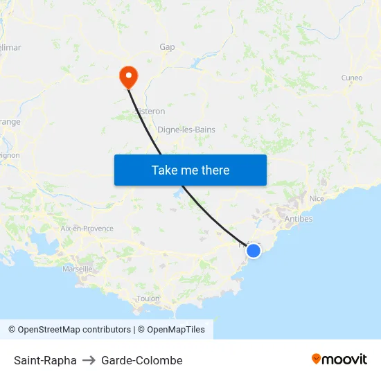 Saint-Rapha to Garde-Colombe map