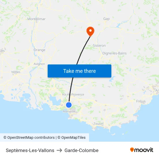 Septèmes-Les-Vallons to Garde-Colombe map