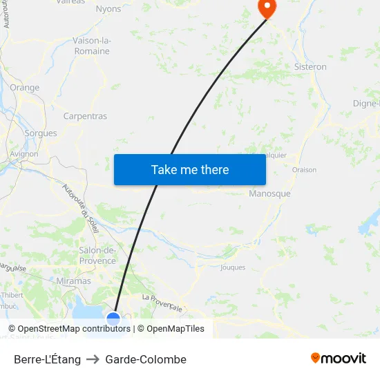 Berre-L'Étang to Garde-Colombe map