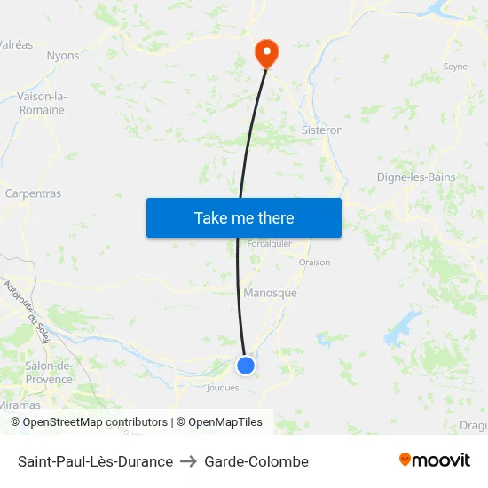Saint-Paul-Lès-Durance to Garde-Colombe map