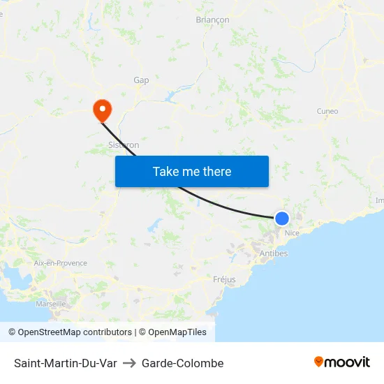 Saint-Martin-Du-Var to Garde-Colombe map