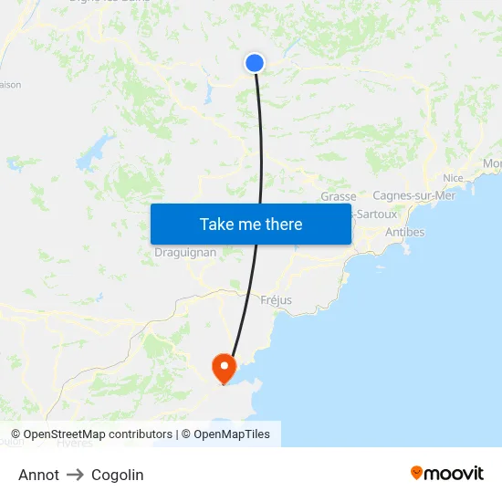 Annot to Cogolin map