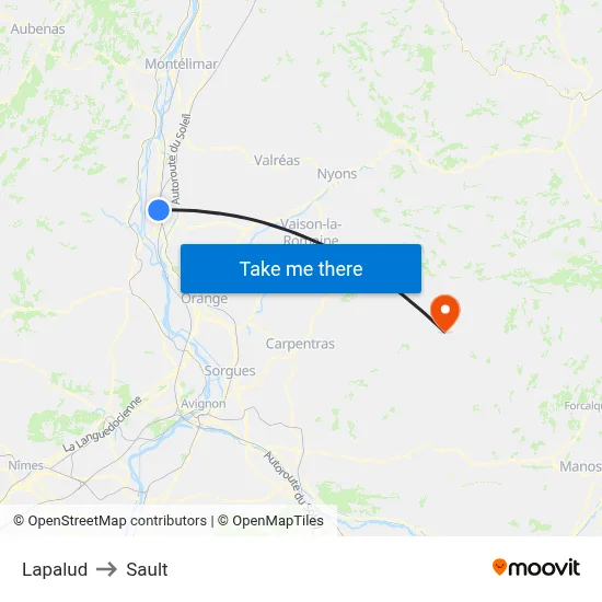 Lapalud to Sault map