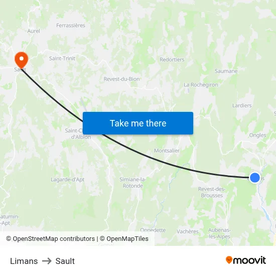 Limans to Sault map