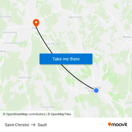 Saint-Christol to Sault map